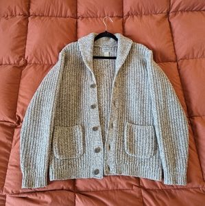 LL Bean Shawl Collar wool sweater